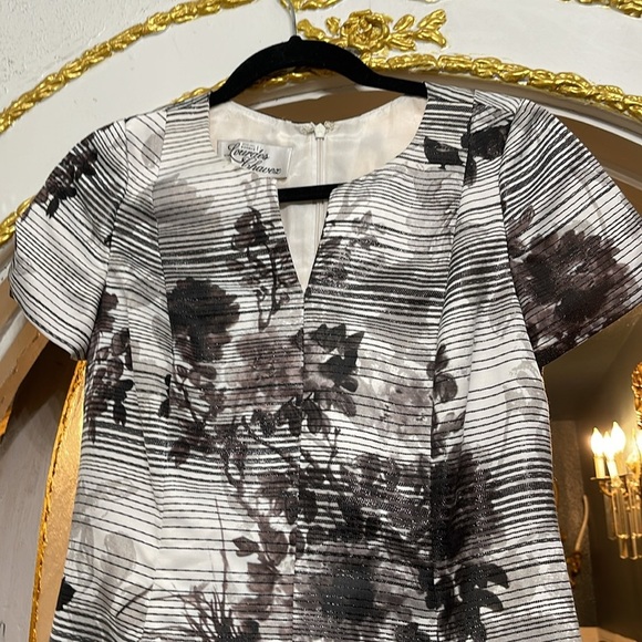 Lourdes Chavez 100% Silk Dress | Size S/M | Made in USA | Floral Cocktail Dress - Picture 6 of 9